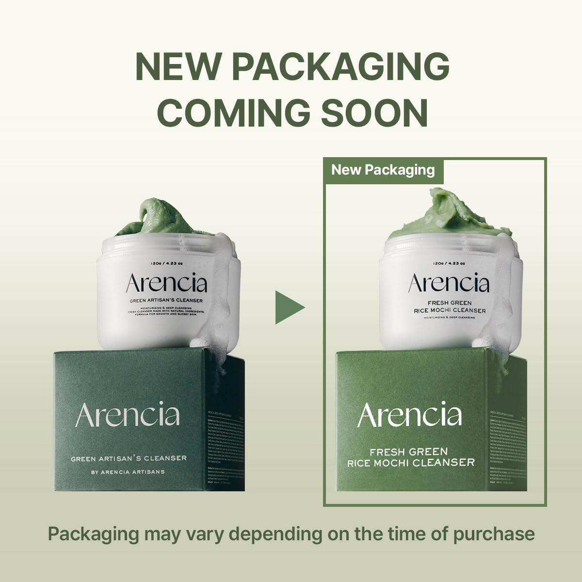 Arencia Fresh Green Rich Mochi Cleanser