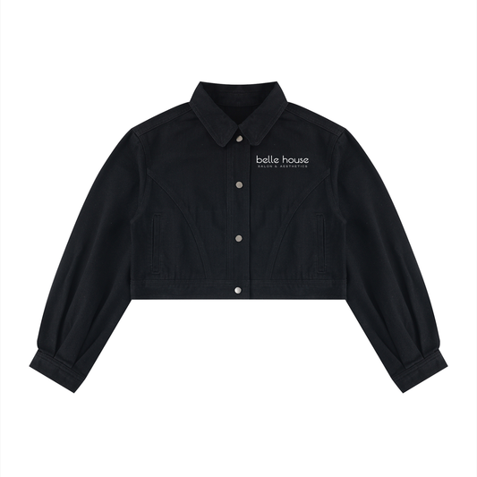 “a girl’s girl” Women’s Crop Denim Jacket