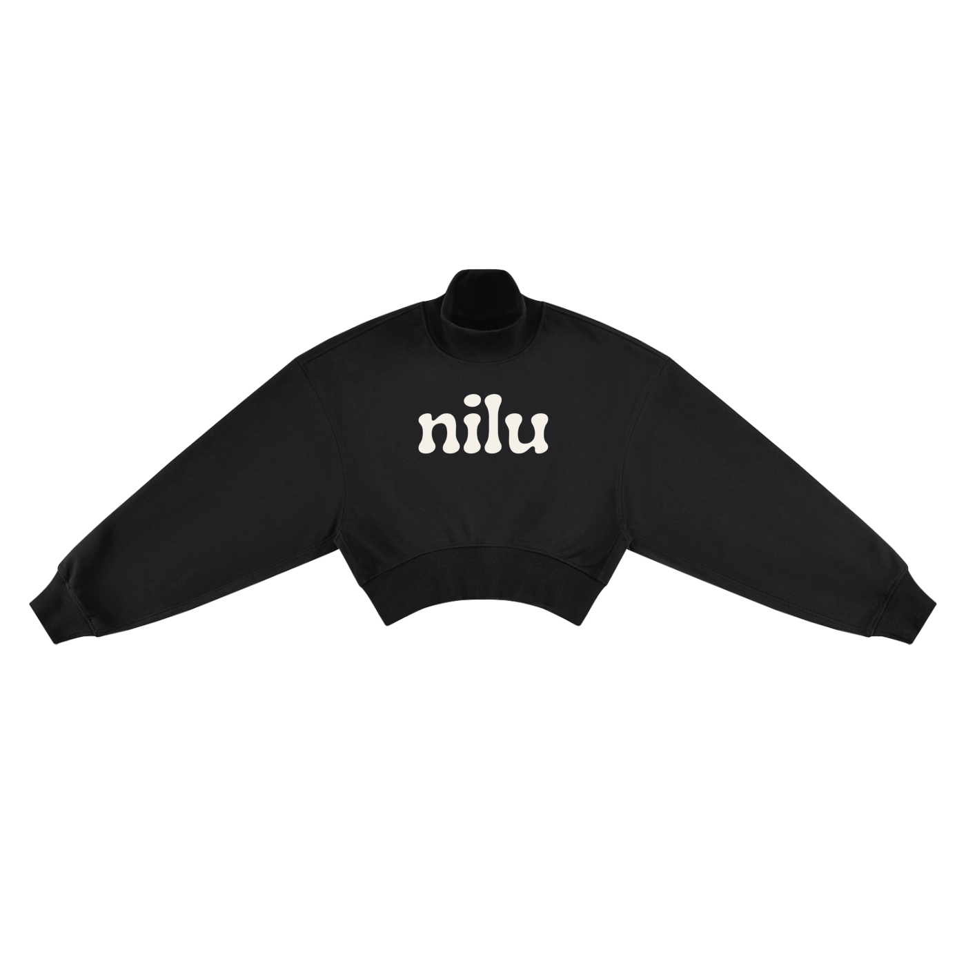 Women's Crop Mock Neck Sweatshirt