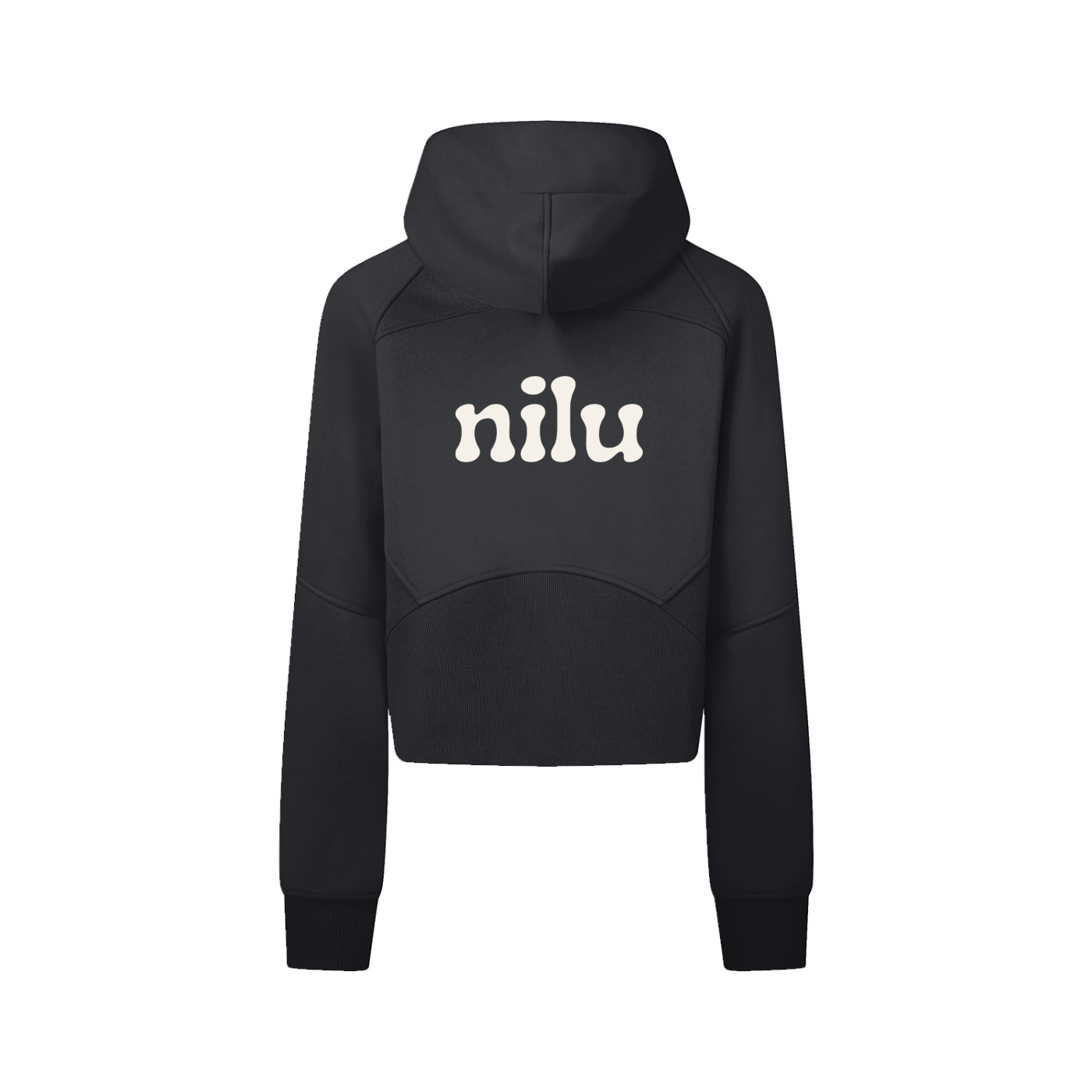 Cropped Zip-Through Hoodie