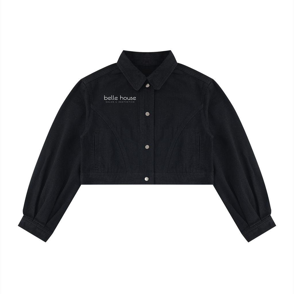 “a girl’s girl” Women’s Crop Denim Jacket