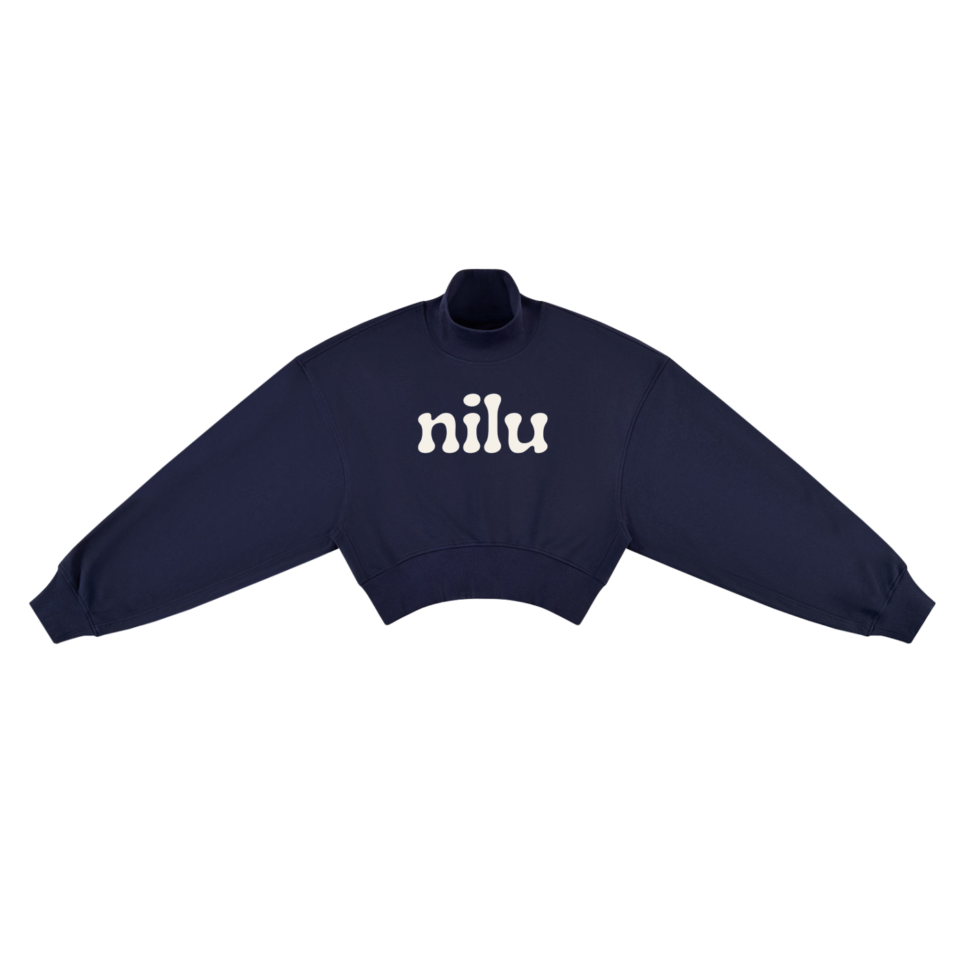 Women's Crop Mock Neck Sweatshirt