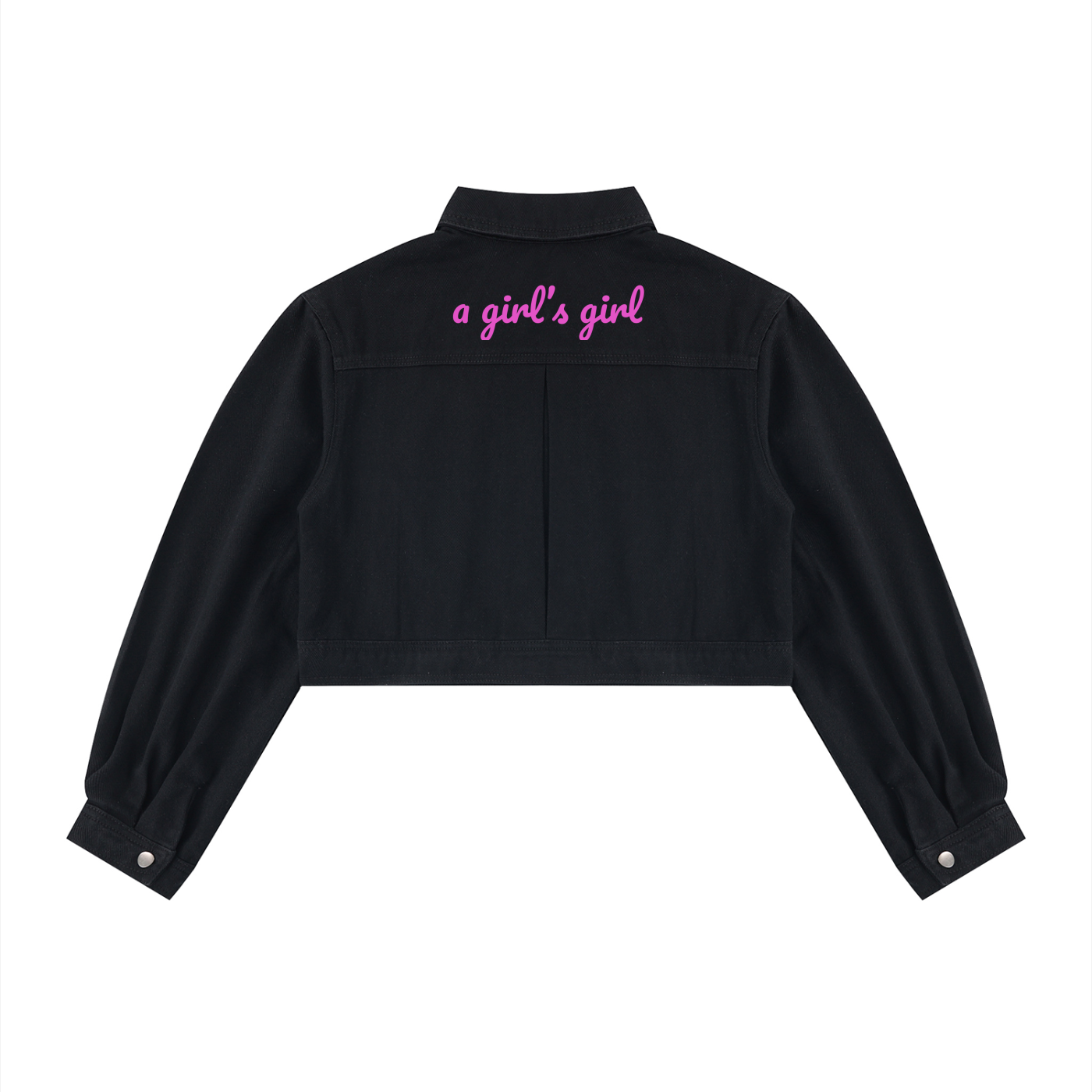 “a girl’s girl” Women’s Crop Denim Jacket